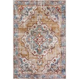 THE RUGS Strozzi Short Pile Rug Oriental Bordered Design, 8mm Pile, Durable - Size: 120 cm x 170 cm - thumbnail 1