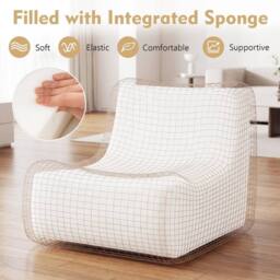 Kelvenix Comfy Lounge Chair with Anti-slip Bottom for Living Room in Beige - Size: 0.6m2 - thumbnail 5