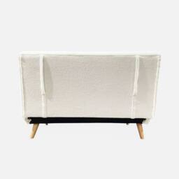 sweeek 2-seater Scandi-style Folding Sofa Bed in Cream - thumbnail 3