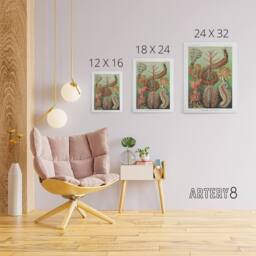 "Artery8 Chaetopoda Marine Worms Haeckel Botanical Canvas Wall Art - Size: W18"" x H24""" - thumbnail 4