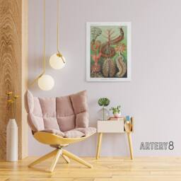 "Artery8 Chaetopoda Marine Worms Haeckel Botanical Canvas Wall Art - Size: W18"" x H24""" - thumbnail 3