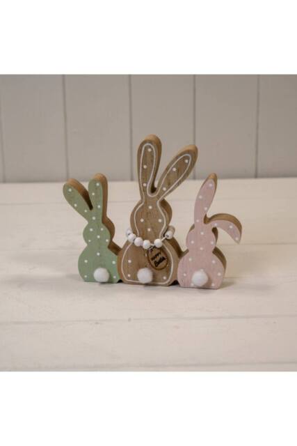 KDMD Mixed Colour Wooden Rabbit Decoration - image 1