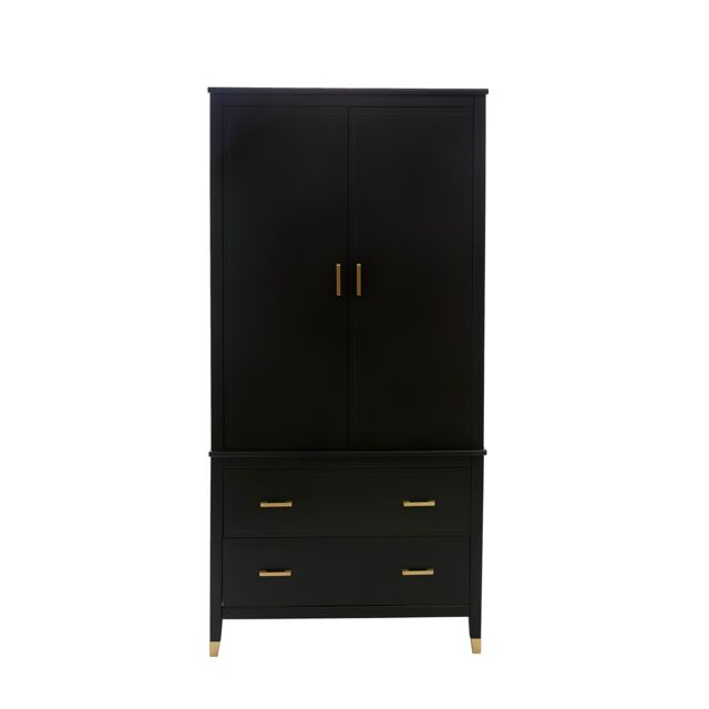 Cabinet Bits Palazzi 2+2 wardrobe H185 W90 D55cm in Black - image 1