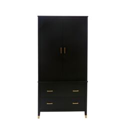 Cabinet Bits Palazzi 2+2 wardrobe H185 W90 D55cm in Black - thumbnail 1