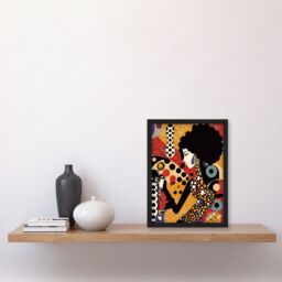 Artery8 Soul Music Singer Multicoloured Dots Pattern Artwork Framed Wall Art Print A4 in Black - thumbnail 2
