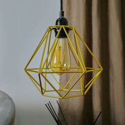 ValueLights Diablo Industrial Pair of Gold Ceiling Pendant Shades - thumbnail 4