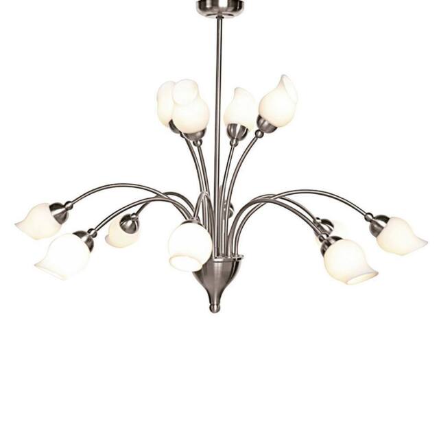 Netlighting Rimini Pendant 12 Light G9 Satin Chrome in Grey - image 1
