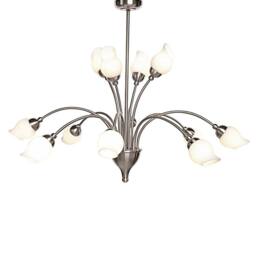 Netlighting Rimini Pendant 12 Light G9 Satin Chrome in Grey - thumbnail 1