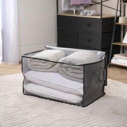 OHS Bedding Storage Bag Clothing Shoe XL Organiser Reusable Space Saving in Charcoal - thumbnail 3