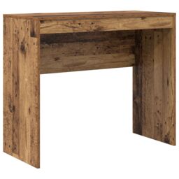 Berkfield Home Desk with Storage Old Wood Engineered Wood in Grey - thumbnail 4