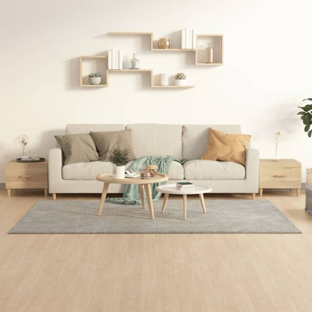 Berkfield Home Coffee Tables 2 pcs Sonoma Oak 50x50x40 cm Engineered Wood in Brown - Size: 50 x 50 x 40 cm - image 1