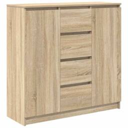 Berkfield Home Sideboard with Drawers Sonoma Oak 100.5x35x98.5 cm Engineered Wood in Light Tan - thumbnail 3