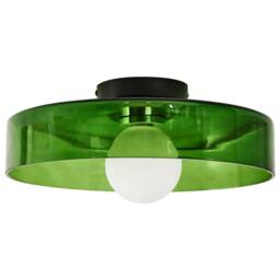 Wyld and Coco Green Glass Flush-Mount Ceiling Lamp for Low Ceilings - thumbnail 2