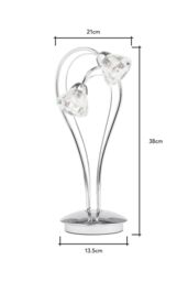 BHS Lighting Marianne Table Lamp in Metallic Silver - thumbnail 5