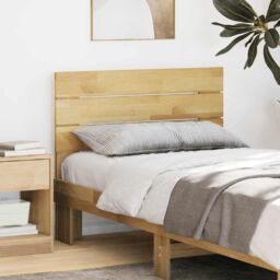 Berkfield Home Headboard 75 cm Solid Wood Oak in Brown - thumbnail 3