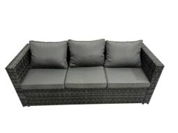Fimous 9-seater Outdoor Rattan Sofa Set with with Chair Side Table Big Stools in Dark Grey - thumbnail 3
