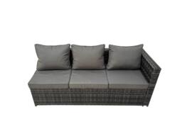 Fimous 9-seater Outdoor Rattan Sofa Set with with Chair Side Table Big Stools in Dark Grey - thumbnail 5