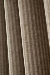 Bianca 'Chenille Stripe' Lined Eyelet Curtains in Natural - Size: 117 cm width x 183 cm drop - thumbnail 4