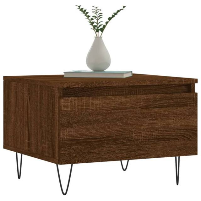 Berkfield Home Modern Coffee Tables 2 pcs Brown Oak 50x46x35 cm Engineered Wood - Size: 50 x 46 x 35 cm - image 1