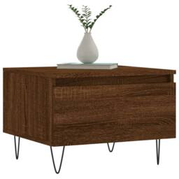 Berkfield Home Modern Coffee Tables 2 pcs Brown Oak 50x46x35 cm Engineered Wood - Size: 50 x 46 x 35 cm - thumbnail 1