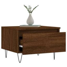 Berkfield Home Modern Coffee Tables 2 pcs Brown Oak 50x46x35 cm Engineered Wood - Size: 50 x 46 x 35 cm - thumbnail 4