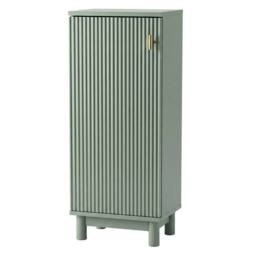 VOGREX Narrow 3-Tier Fluted Tall Bathroom Storage Cabinet in Green