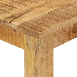 Berkfield Home Dining Table 110x55x76 cm Solid Wood Mango in Brown - Size: 110 x 55 x 76 cm - thumbnail 5