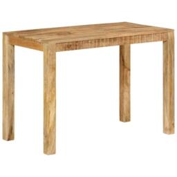 Berkfield Home Dining Table 110x55x76 cm Solid Wood Mango in Brown - Size: 110 x 55 x 76 cm - thumbnail 9