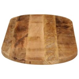 Berkfield Home Table Top 110x50x3.8 cm Oval Solid Wood Rough Mango in Brown - thumbnail 4