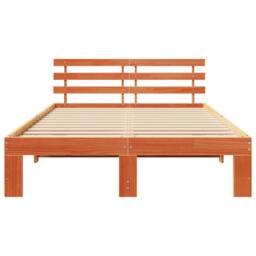 Berkfield Home Pine Wood Bed Frame Wax Brown Solid Wood 120 x 200 cm Pine Bed - thumbnail 5