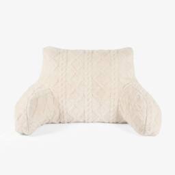 VOGREX Cable Knit Adult Reading Cuddle Pillow in Cream - thumbnail 4