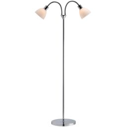Nordlux Ray Floor Lamp Chrome Metal Livingroom E14 Switch in Silver