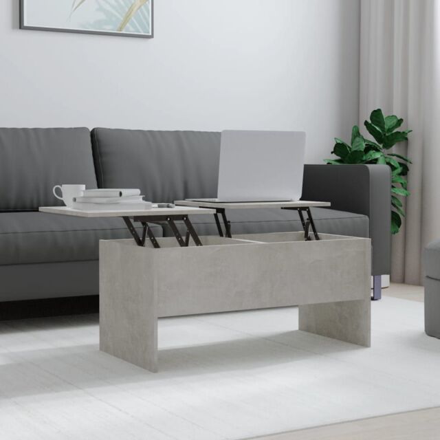 Berkfield Home Coffee Table Concrete Grey 102x50.5x46.5 cm Engineered Wood - image 1