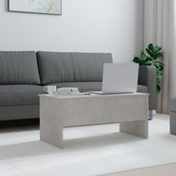 Berkfield Home Coffee Table Concrete Grey 102x50.5x46.5 cm Engineered Wood - thumbnail 3