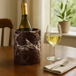 Orsina Red Marble Wine Cooler, Long-lasting Outdoor Ice Bucket, Easy to Assemble Outdoor Bucket