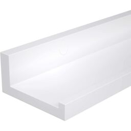 SONGMICS Long Floating Wall Shelves Ledge Set of 2 Picture Books in White - thumbnail 4