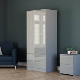 HD Designs Vida Designs Glinton 3 Piece Bedroom Set (2 Drawer Bedside Chest, 4 in Grey - thumbnail 6
