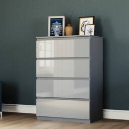 HD Designs Vida Designs Glinton 3 Piece Bedroom Set (2 Drawer Bedside Chest, 4 in Grey - thumbnail 5