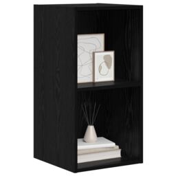 Berkfield Home Wall-Mounted TV Cabinet in Black Oak - 37 x 37 x 72 cm, Made of Engineered Wood - Size: 37 x 37 x 72 cm - thumbnail 3