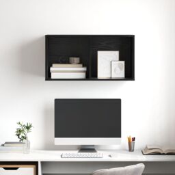 Berkfield Home Wall-Mounted TV Cabinet in Black Oak - 37 x 37 x 72 cm, Made of Engineered Wood - Size: 37 x 37 x 72 cm - thumbnail 5