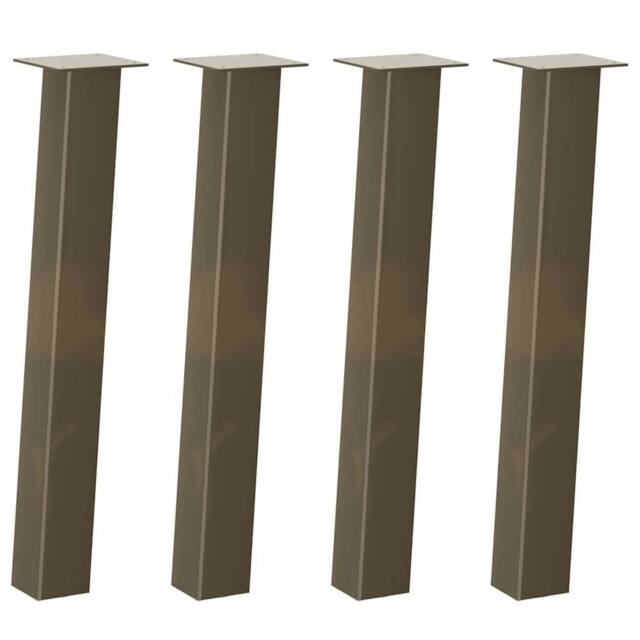 Berkfield Home Coffee Table Legs 4 pcs Natural Steel 72 cm Steel in Brown - image 1