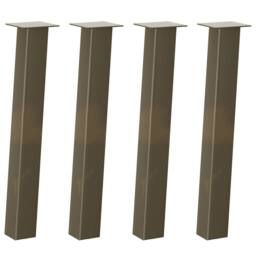 Berkfield Home Coffee Table Legs 4 pcs Natural Steel 72 cm Steel in Brown - thumbnail 1