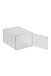 H&O Direct 12 Pack Plastic Shoe Storage Box in White - thumbnail 4