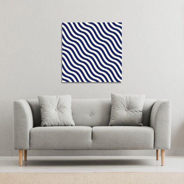 Benjamin Tate Design Wavey Lines (Canvas Print) / 114 x 114 x 4cm in Natural - Size: 114 x 114 x 4 cm - image 1
