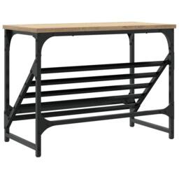 Berkfield Home Shoe Rack Sonoma Oak 60x30x45 cm Engineered Wood in Brown - Size: 60 x 30 x 45 cm - thumbnail 6
