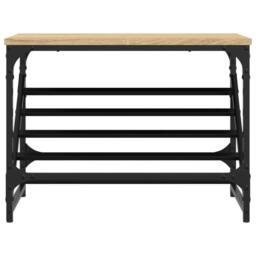 Berkfield Home Shoe Rack Sonoma Oak 60x30x45 cm Engineered Wood in Brown - Size: 60 x 30 x 45 cm - thumbnail 4