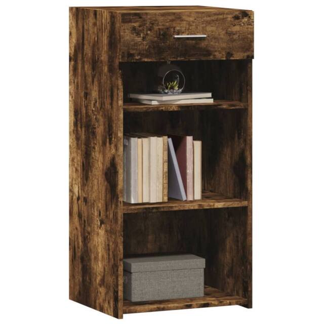 Berkfield Home Sideboard Smoked Oak 45x42.5x93 cm Engineered Wood in Brown - image 1