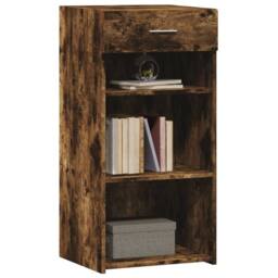 Berkfield Home Sideboard Smoked Oak 45x42.5x93 cm Engineered Wood in Brown - thumbnail 1