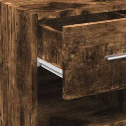 Berkfield Home Sideboard Smoked Oak 45x42.5x93 cm Engineered Wood in Brown - thumbnail 8