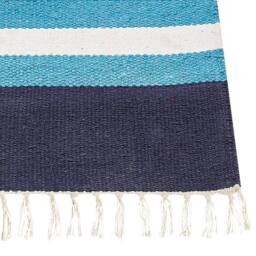Wyld and Coco Kilim Runner Multicolour Cotton Handwoven Reversible Flat Weave - Size: 80 cm x 300 cm - thumbnail 3